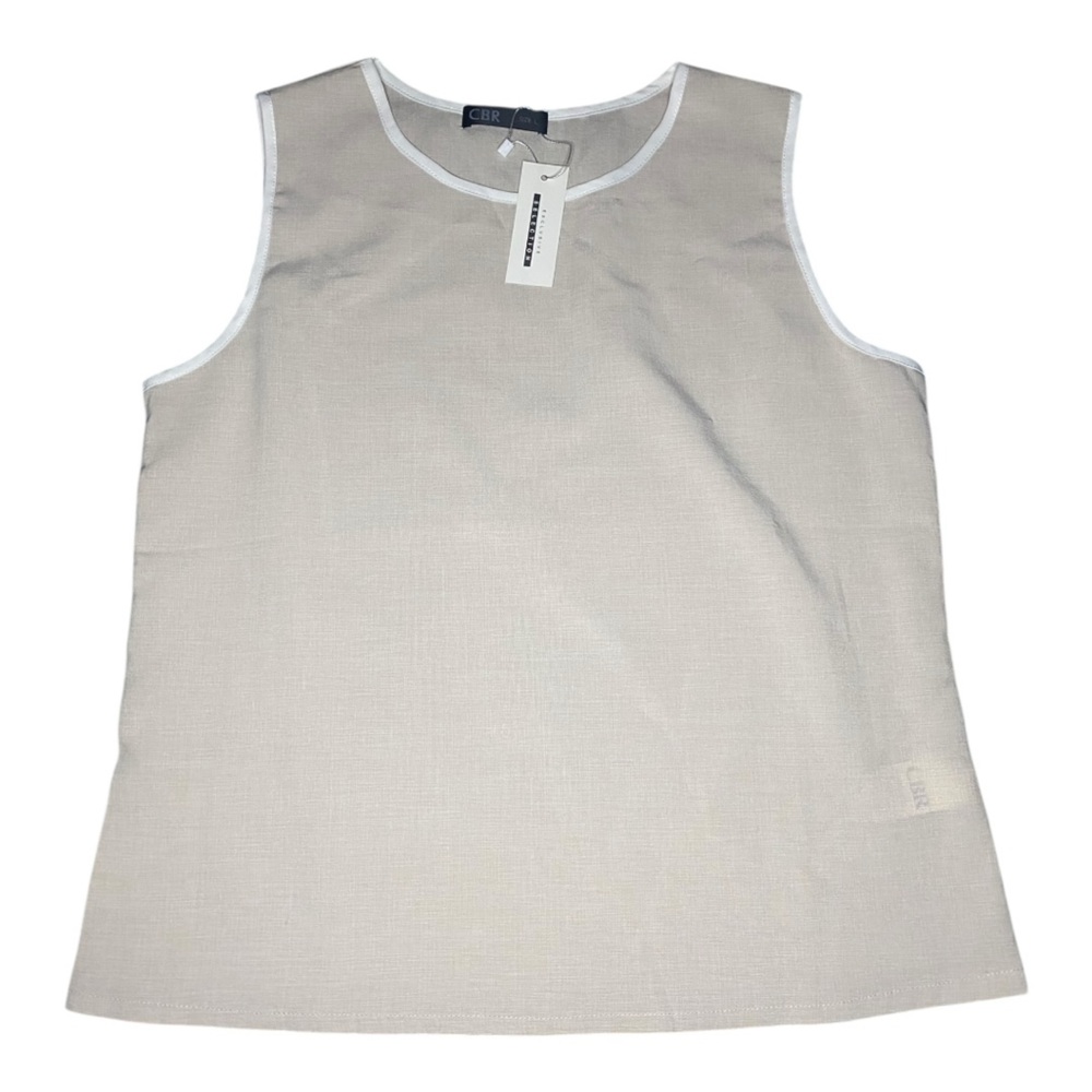 CBR NWT Women's Elegant Beige Sleeveless Top